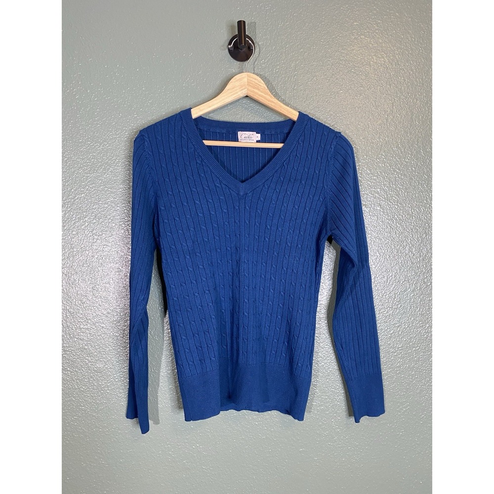 Cielo Sapphire Blue‎ Light Weight  Sweater Women's Size Medium